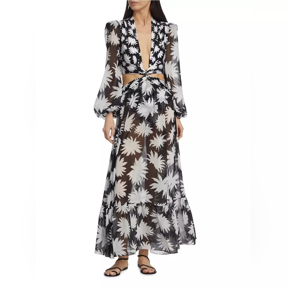 PatBO Dahlia Plunge Cut-Out Maxi Dress - Picture 7 of 7